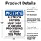 Signmission All Truck Drivers Must OSHA Notice Sign, Aluminum, 12in W x 18in L, 2PK OS-2PACK-NS-A-1218-V-15227 - alternate 4